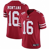 Nike San Francisco 49ers #16 Joe Montana Red Team Color NFL Vapor Untouchable Limited Jersey,baseball caps,new era cap wholesale,wholesale hats